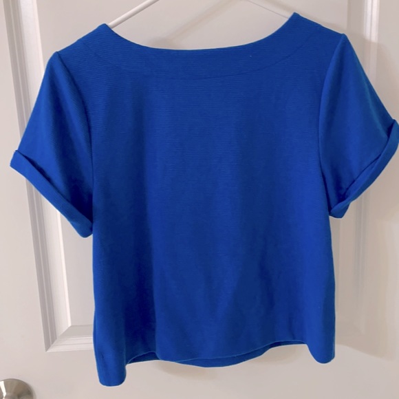 The Limited, size M, high neck, boxy cropped blouse. - Picture 3 of 3